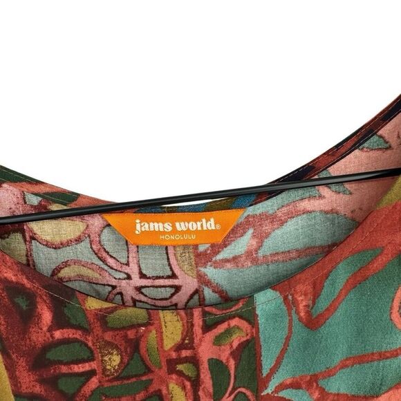 Jams World Jackie Dress Large Patina Mixed Media Shift Sleeveless #H - Picture 5 of 10